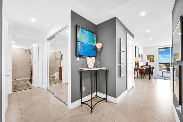 a view of a livingroom with furniture and a stove