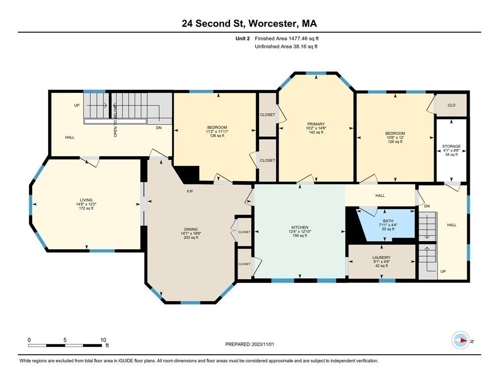 24 Second Street Worcester, MA 01602 - Photo 5 of 42 a picture of a floor plan