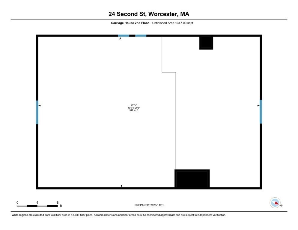 24 Second Street Worcester, MA 01602 - Photo 8 of 42 a picture of a room with a white wall and a bench