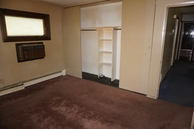 an empty room with a window