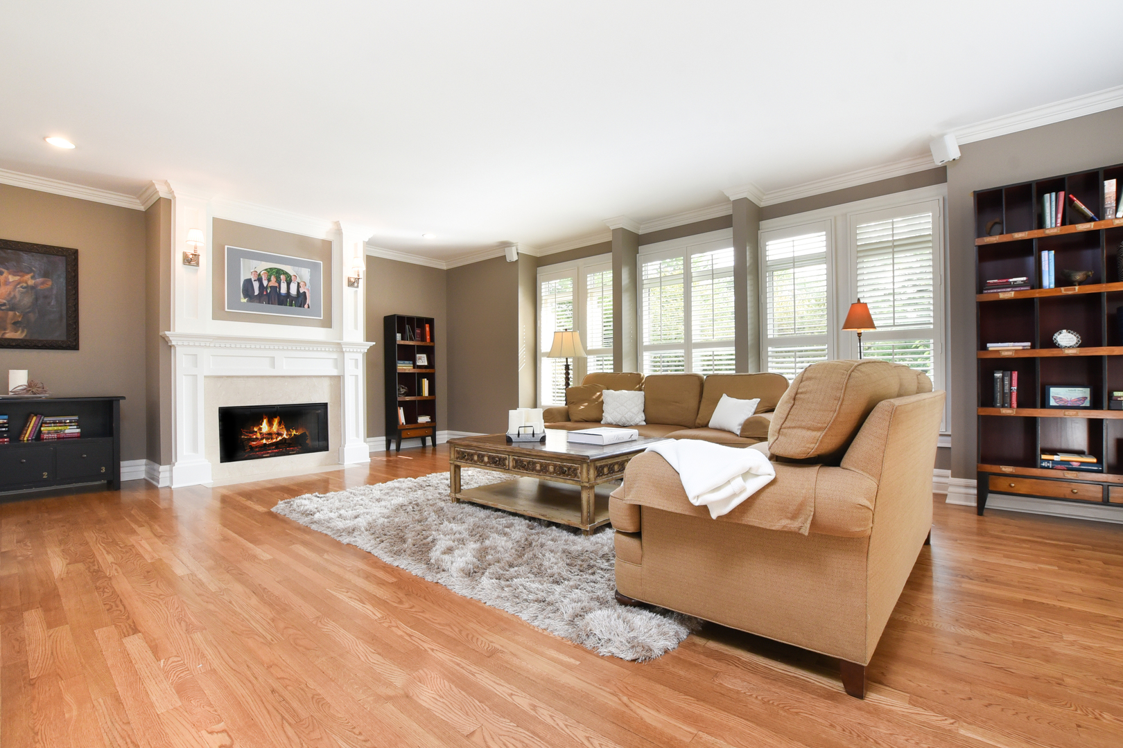 300 North Delaplaine Road Riverside, IL 60546 - Photo 22 of 50 a living room with furniture and a fireplace