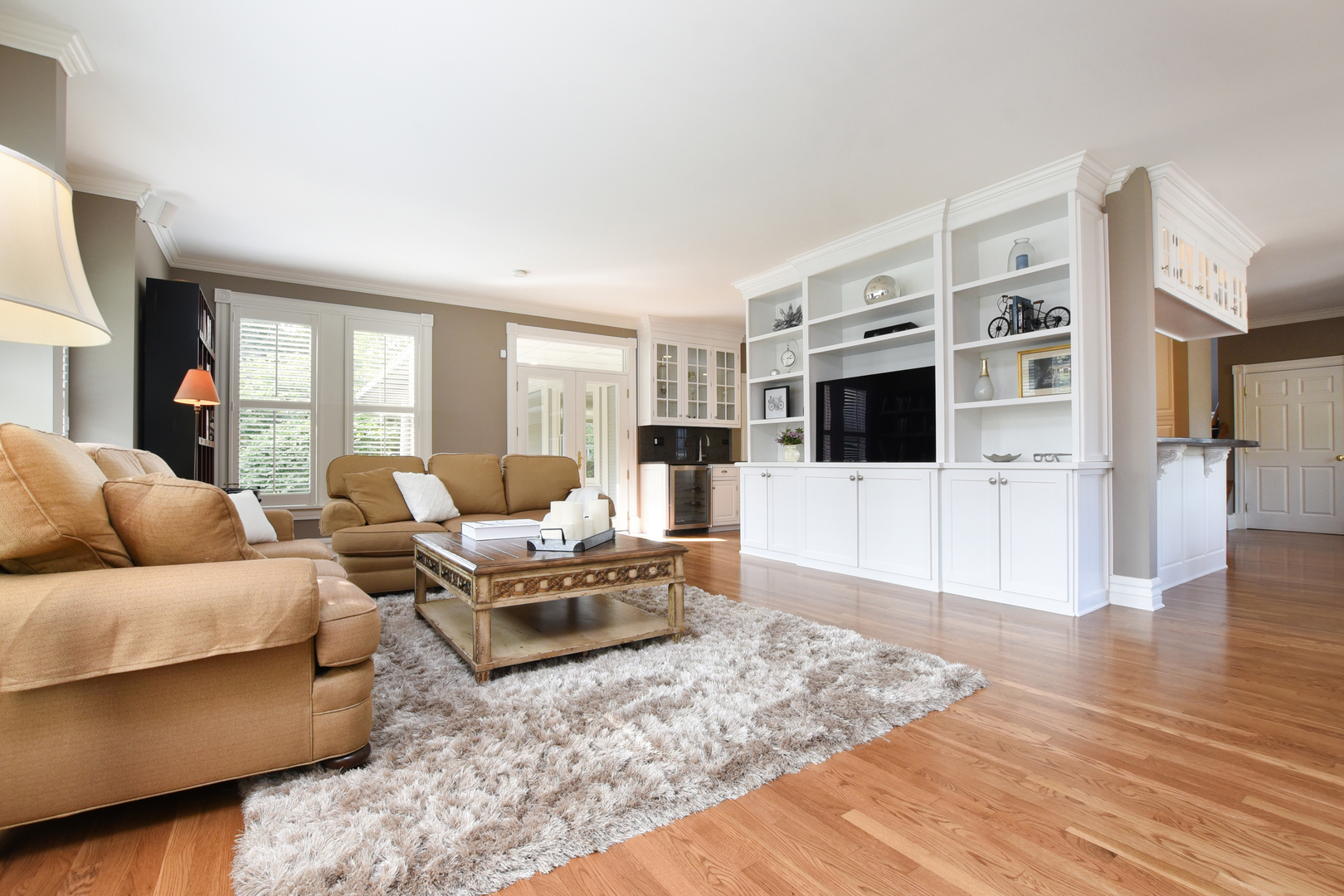 300 North Delaplaine Road Riverside, IL 60546 - Photo 24 of 50 a living room with furniture windows and a flat screen tv