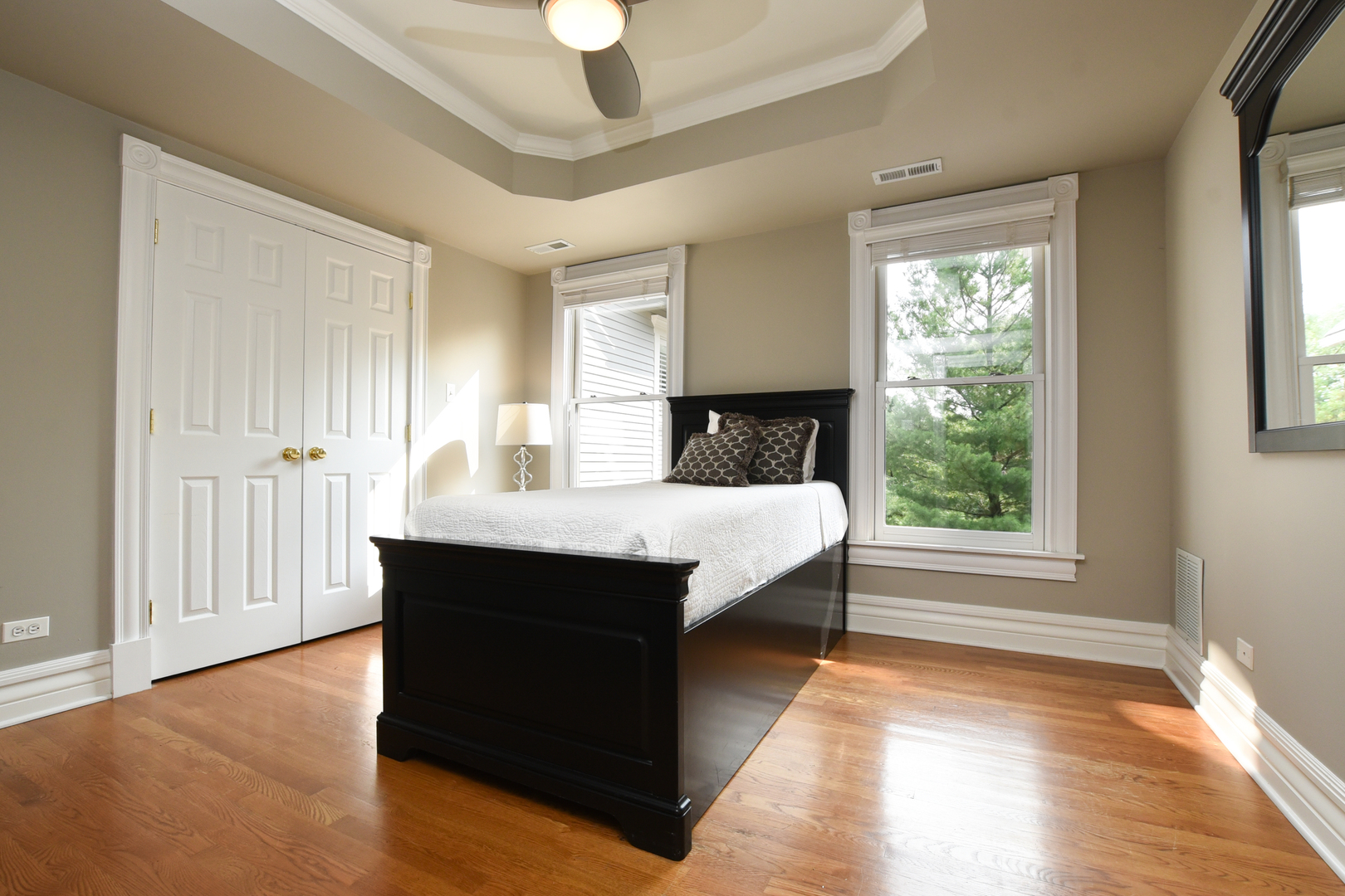 300 North Delaplaine Road Riverside, IL 60546 - Photo 34 of 50 a bedroom with a bed and a window