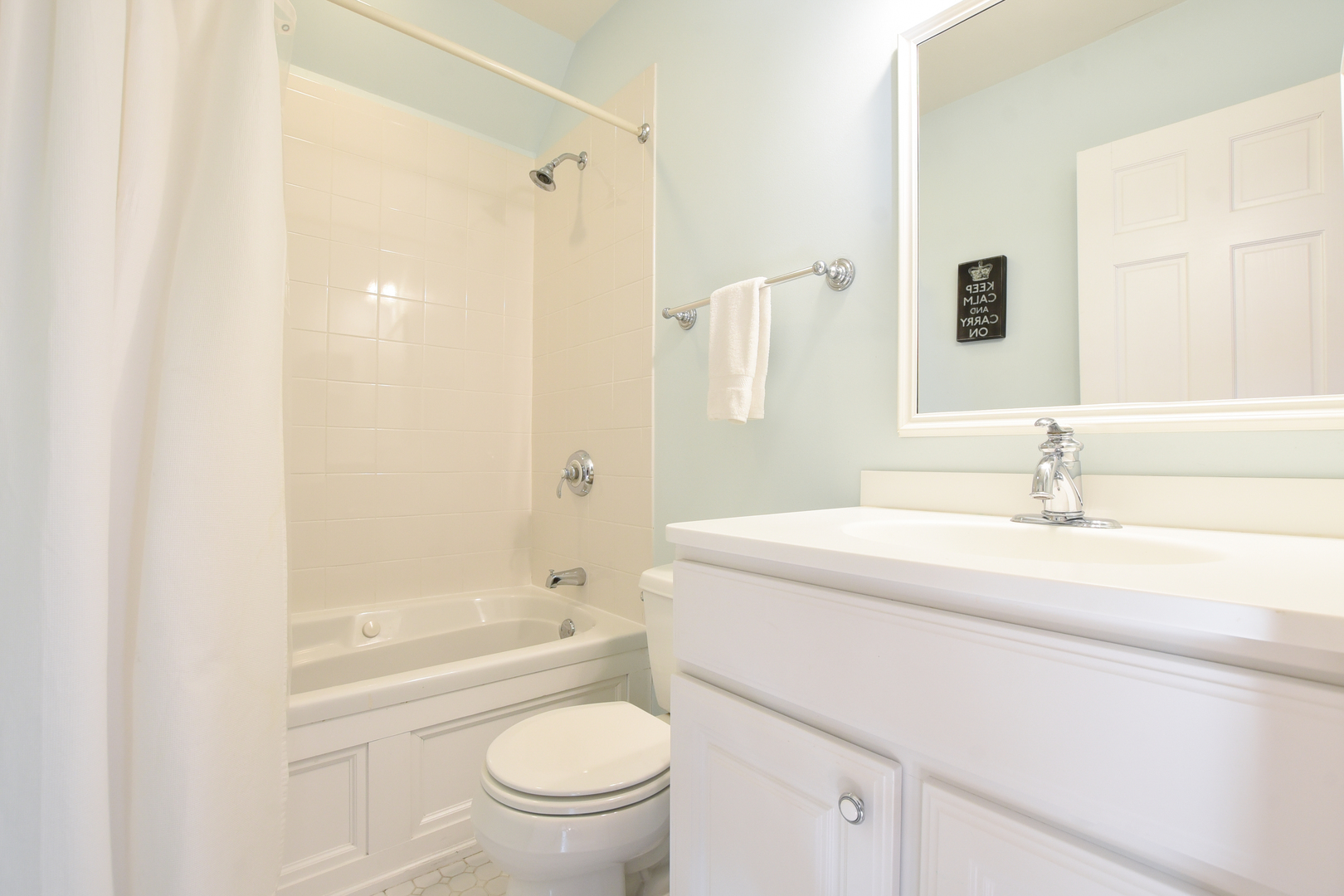 300 North Delaplaine Road Riverside, IL 60546 - Photo 41 of 50 a bathroom with a sink a toilet and shower