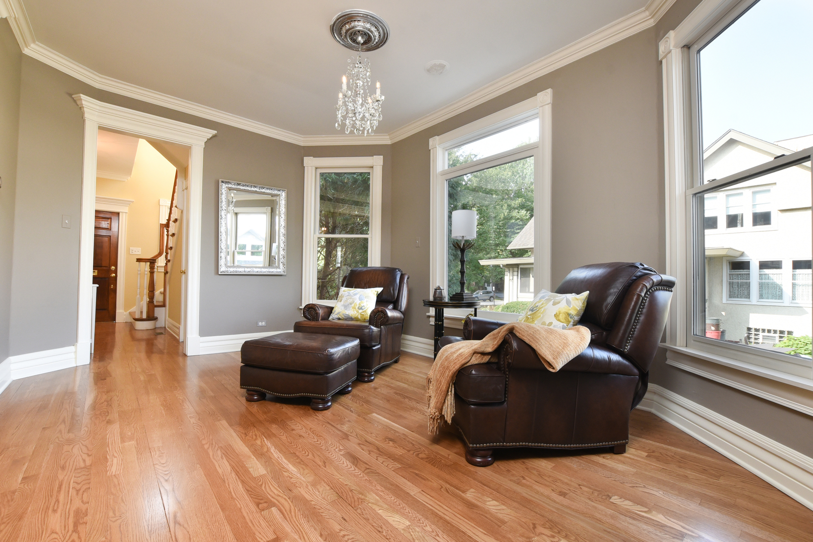 300 North Delaplaine Road Riverside, IL 60546 - Photo 10 of 50 a living room with furniture and a large window