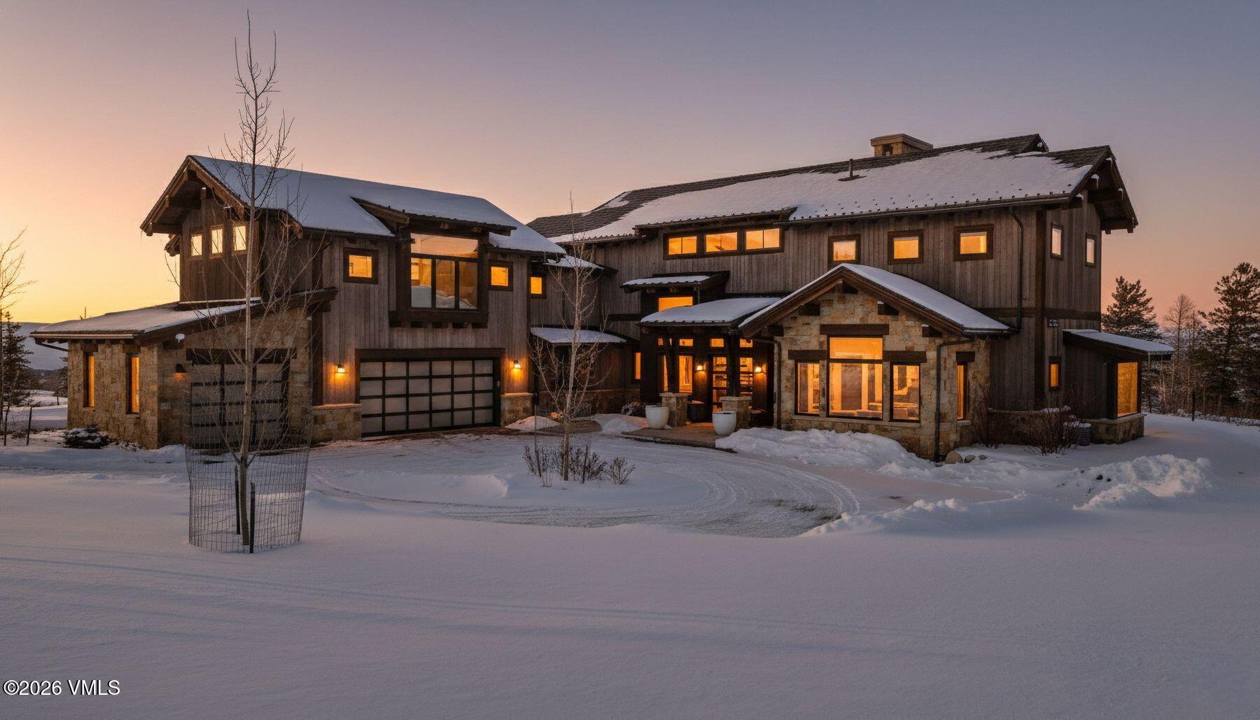 145 Gore Trail Edwards, CO 81632 - Photo 64 of 77 Exterior Front Winter Sunset View