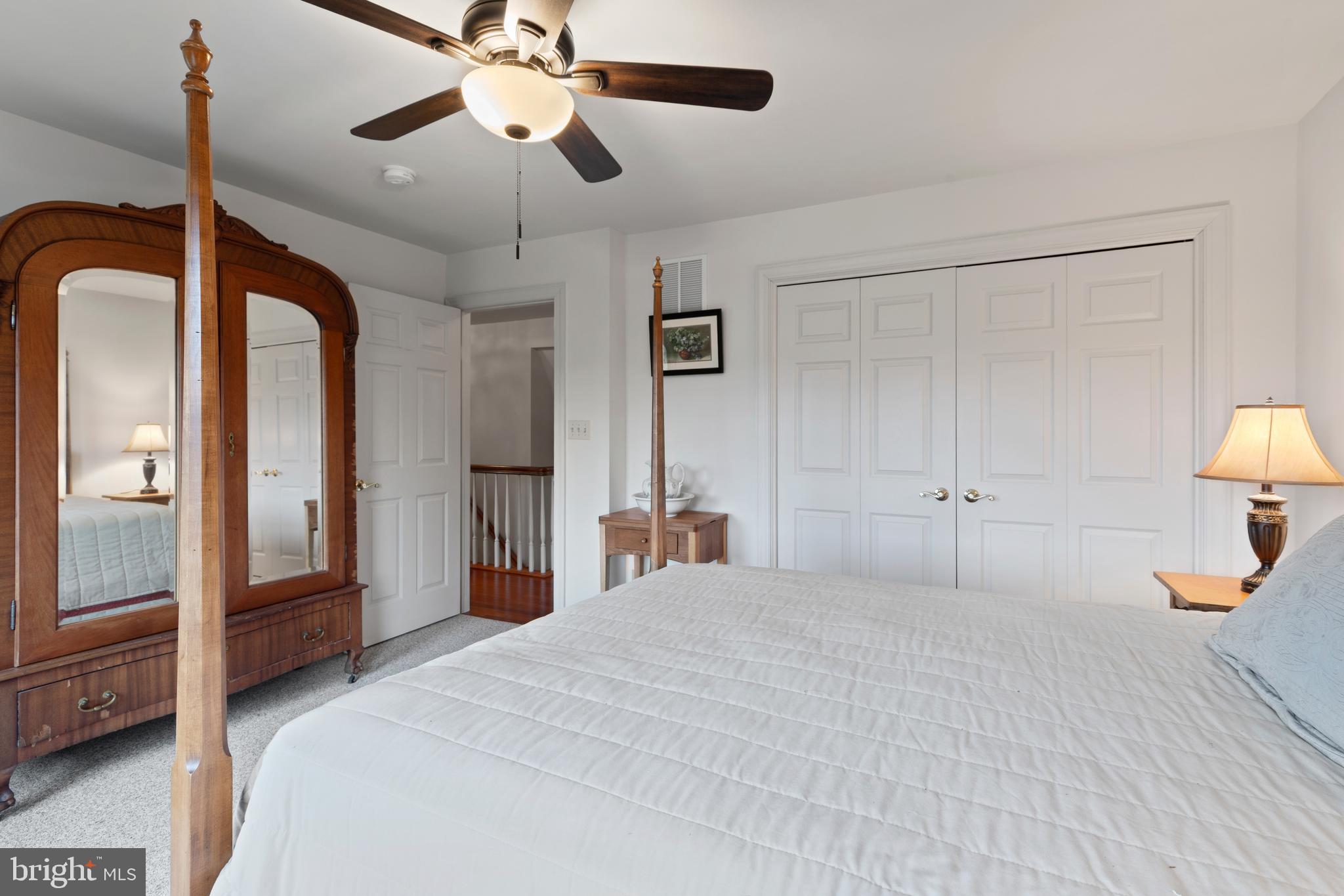 2183 Amoss Mill Road Pylesville, MD 21132 - Photo 46 of 90 Bedroom 3 - Double closet & ceiling fan