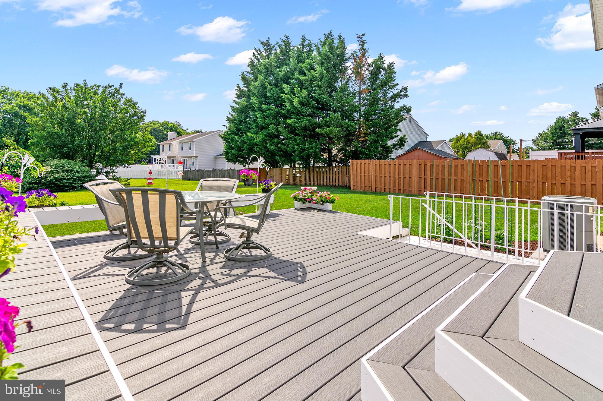 7866 Kings Bench Place Pasadena, MD 21122 - Photo 10 of 51 a view of a swimming pool with a patio and a garden