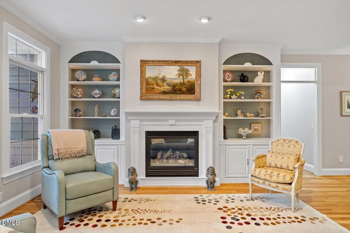5228 Mill Dam Road Wake Forest, NC 27587 - Photo 10 of 52 Fireplace Framed by Double Bookcases