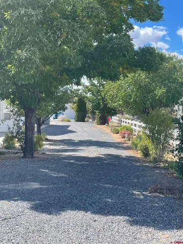 an outdoor view with patio