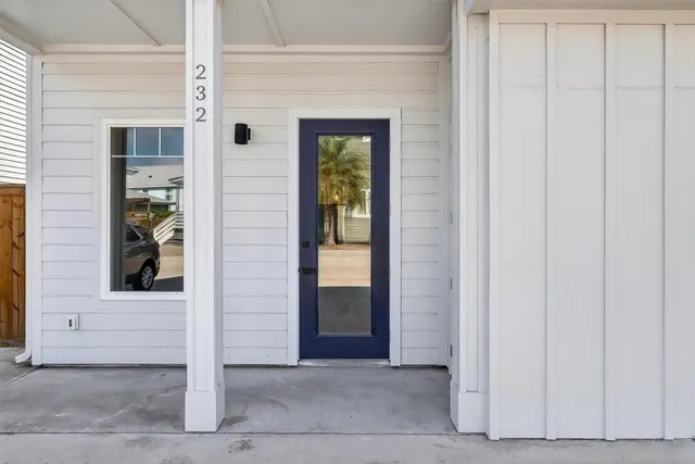 a view of front door of house
