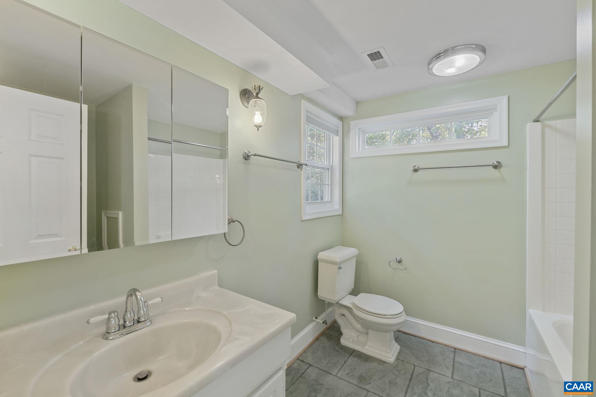 8508 Dick Woods Road Afton, VA 22920 - Photo 36 of 55 a bathroom with a toilet sink a shower and a mirror