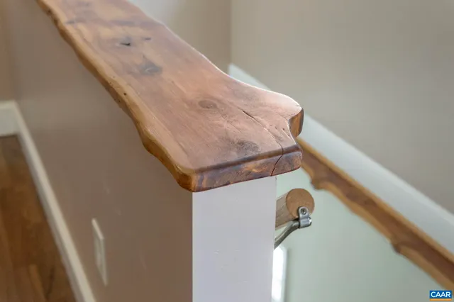 a view of a yard with plants and trees