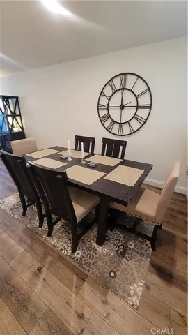 a lobby with furniture and stairs