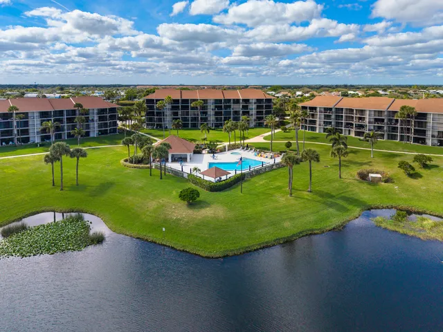 an aerial view of a garden