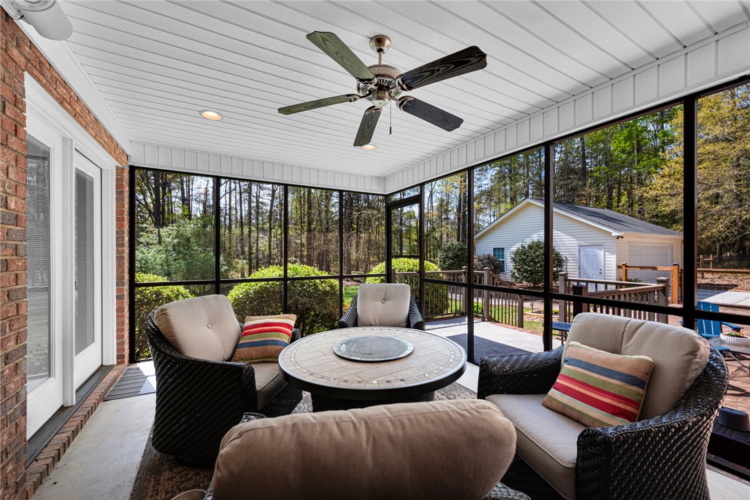 1010 Ridgeview Drive Pendleton, SC 29670 - Photo 24 of 47 Enjoy outdoor living in this bright screened porch, perfect for relaxation and gatherings.