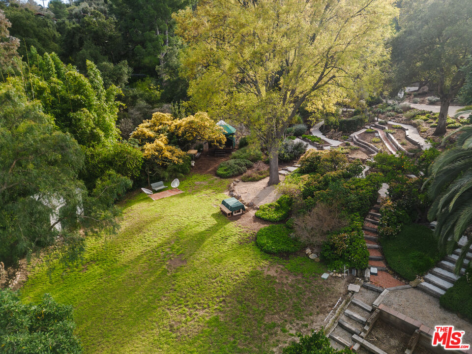 2002 Tuna Canyon Road Topanga, CA 90290 - Photo 52 of 70 a backyard of a house with lots of green space