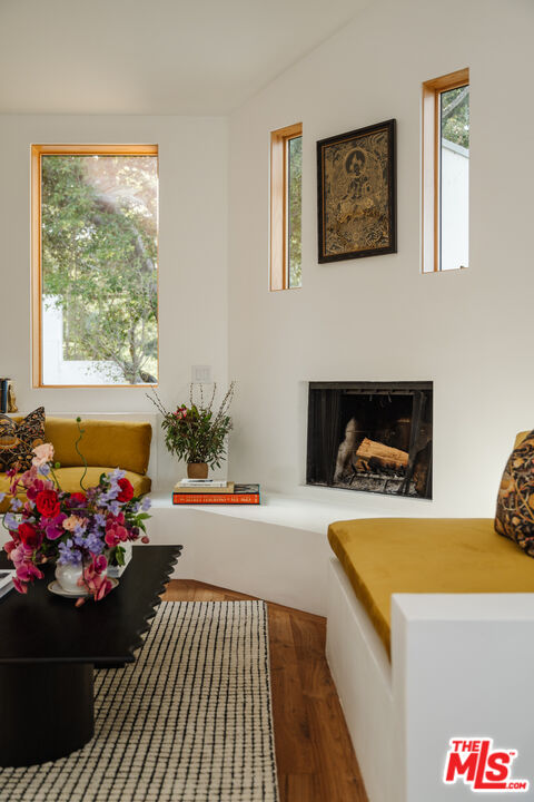 2002 Tuna Canyon Road Topanga, CA 90290 - Photo 63 of 70 a living room with furniture and a fireplace