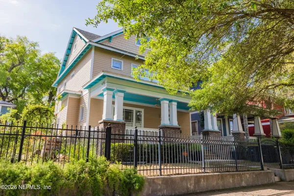 a front view of a house with balcony
