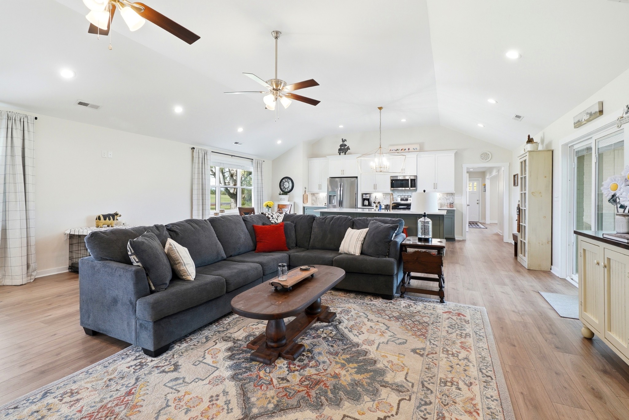 600 Squire Hall Road Shelbyville, TN 37160 - Photo 17 of 69 a view of a living room kitchen and a wooden floor