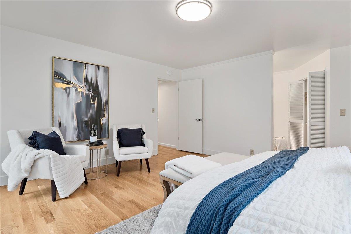 216 Montclair Road Los Gatos, CA 95032 - Photo 21 of 44 a bedroom with a bed and window
