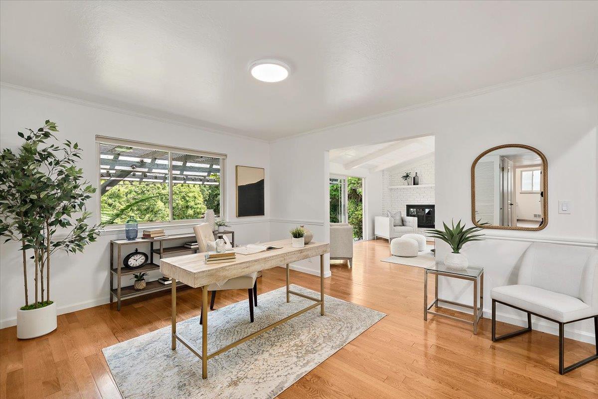 216 Montclair Road Los Gatos, CA 95032 - Photo 10 of 44 a living room with furniture a window and a potted plant