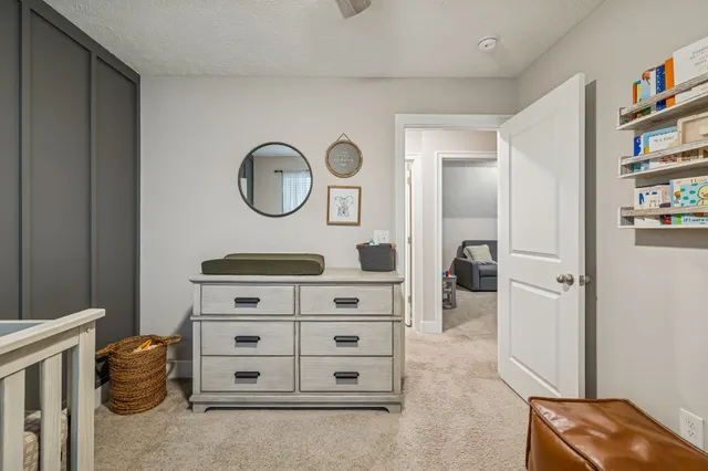 a view of room with cabinets