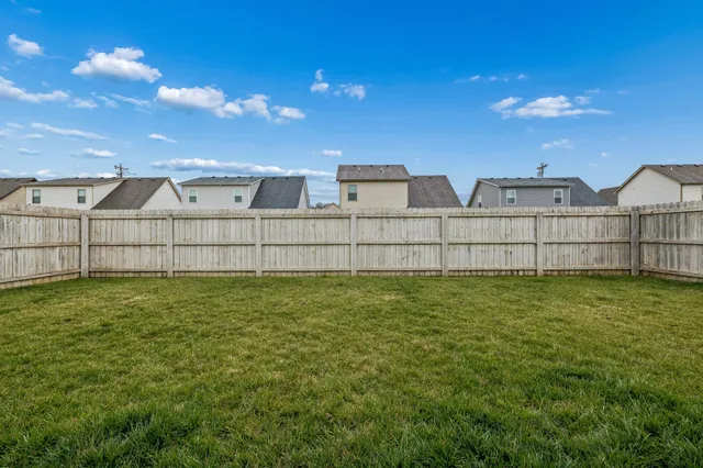 a view of a backyard