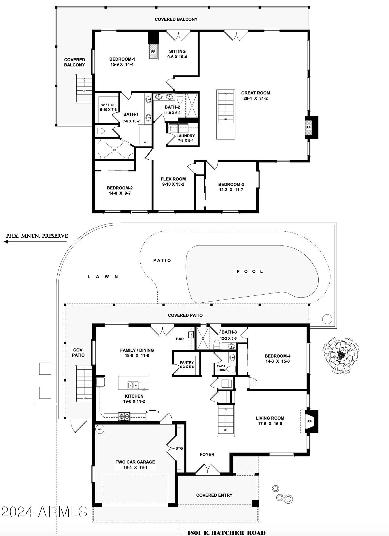 1801 East Hatcher Road Phoenix, AZ 85020 - Photo 77 of 77 Floor Plan