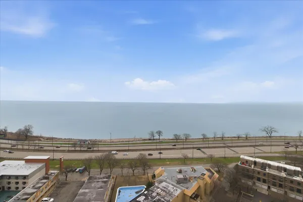 a view of an ocean and beach