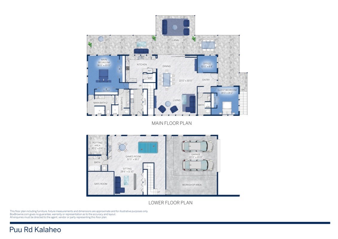 1613 Puu Road, Unit B Kalaheo, HI 96741 - Photo 27 of 27 a picture of a floor plan