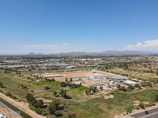an aerial view of a city