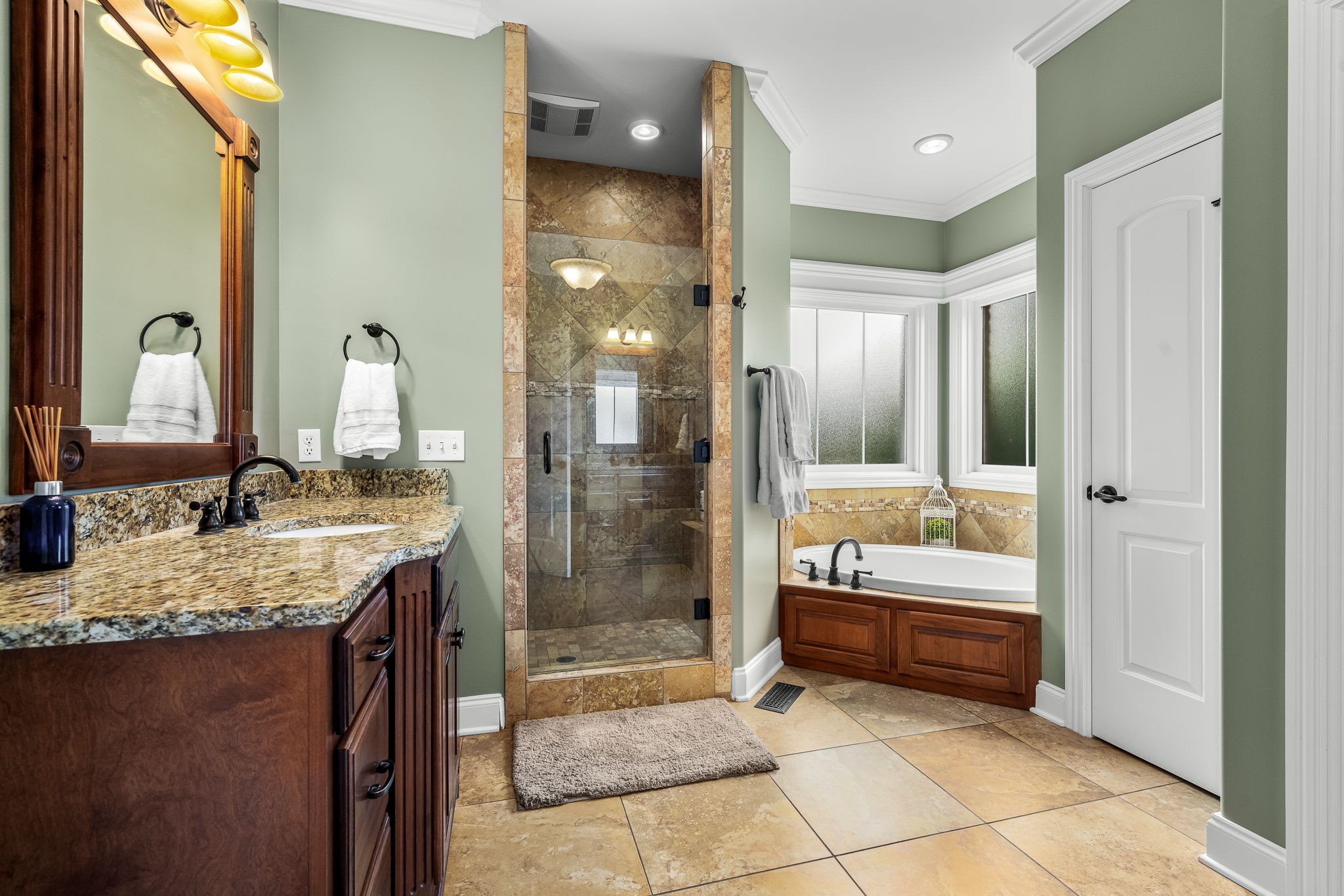 264 Cascade Drive Winchester, TN 37398 - Photo 45 of 86 a bathroom with a granite countertop sink and a mirror