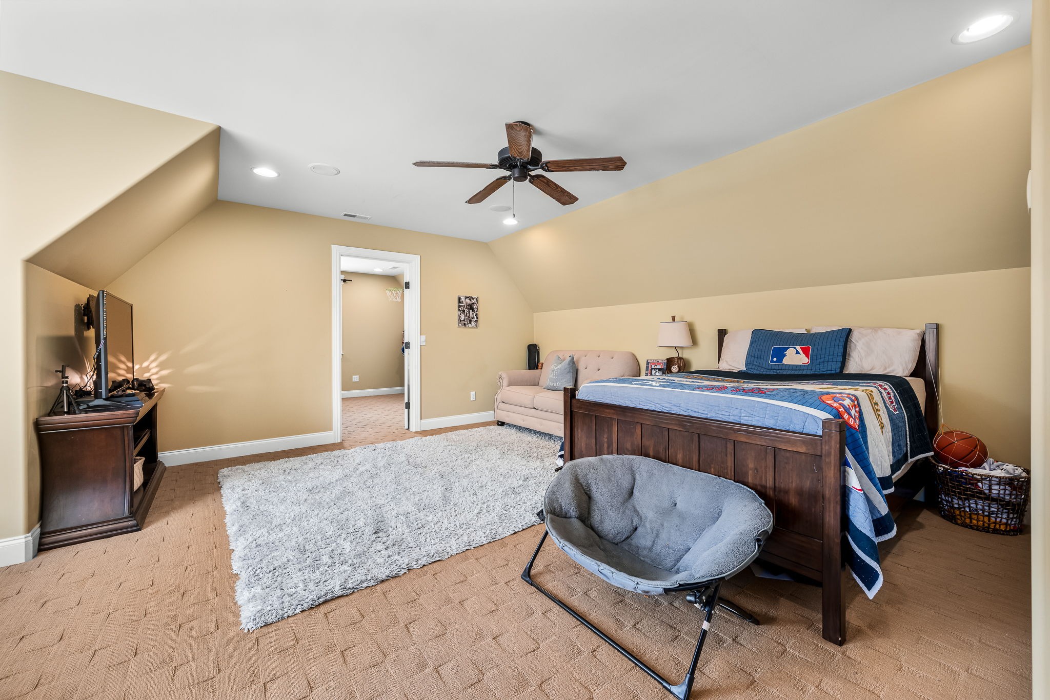 264 Cascade Drive Winchester, TN 37398 - Photo 58 of 86 a bedroom with a bed and glass chandelier