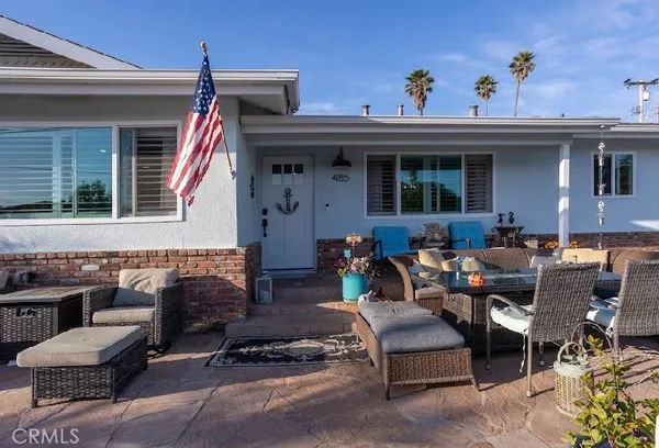 a view of a house with a patio
