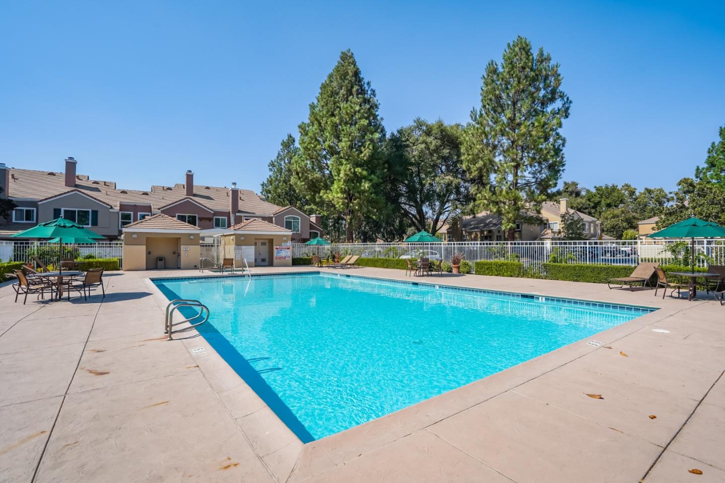 6936 Gregorich Drive, Unit E San Jose, CA 95138 - Photo 42 of 44 an aerial view of a house with swimming pool