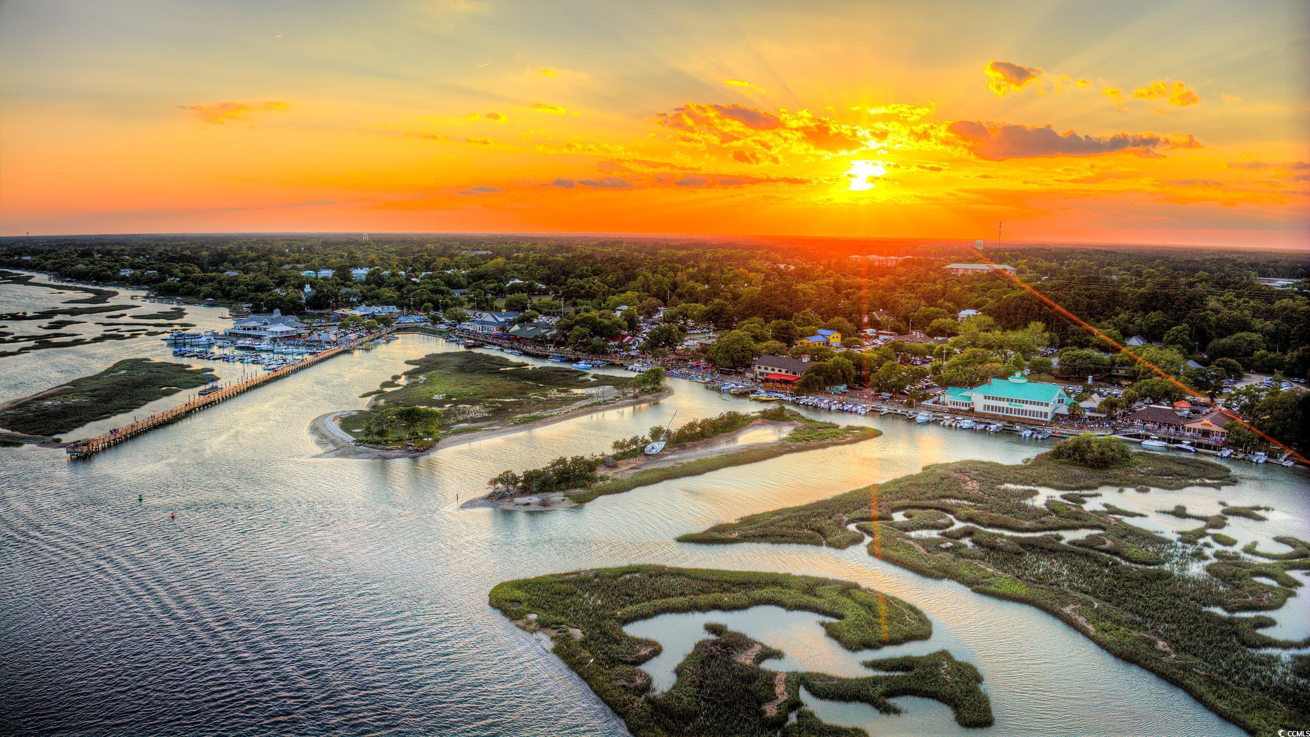 4261 Brook Drive Murrells Inlet, SC 29576 - Photo 38 of 39 Aerial view at dusk with a water view