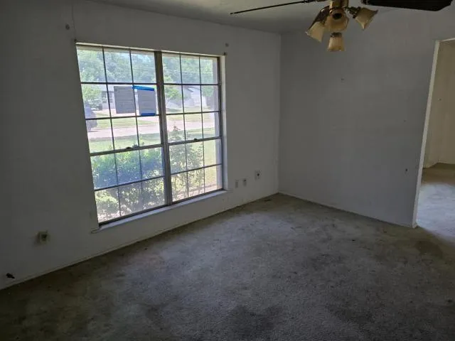an empty room with a window