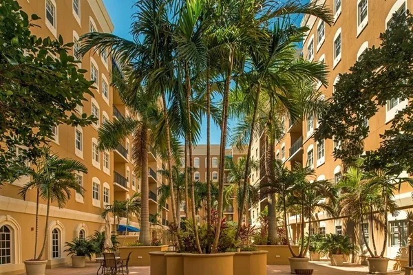 a view of outdoor space with lots of trees