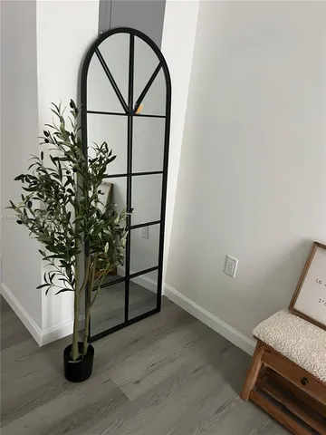 a view of staircase with a potted plant