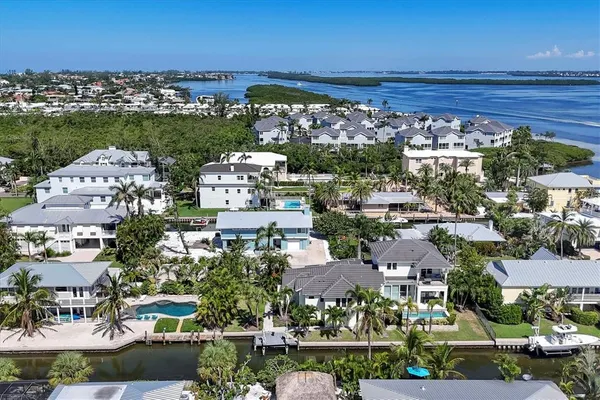 an aerial view of multiple house