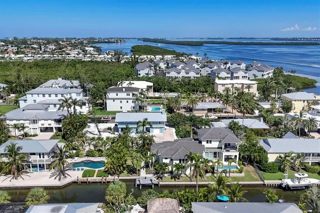 an aerial view of multiple house