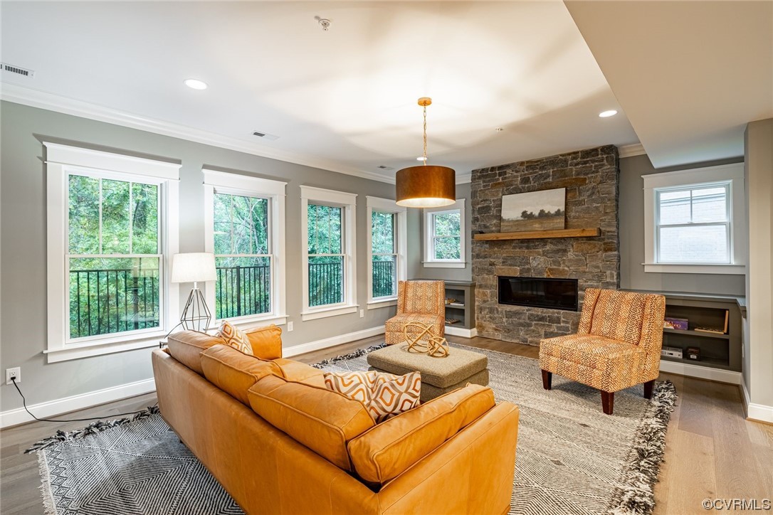 3508 Ormiston Grove Circle Henrico, VA 23233 - Photo 46 of 50 a living room with furniture fireplace and a large window