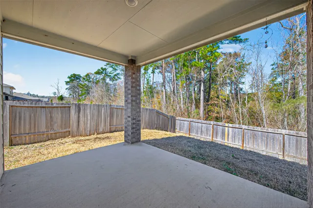 a view of a room with a window