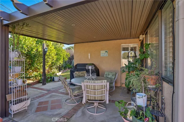 a outdoor space with furniture
