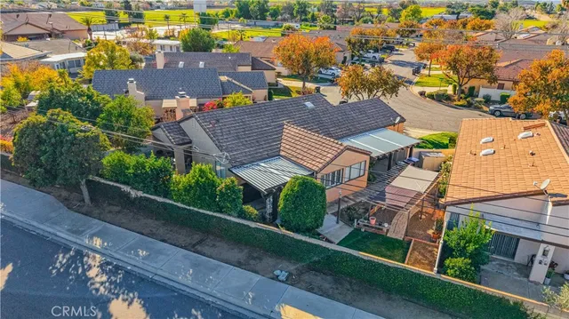 an aerial view of a city