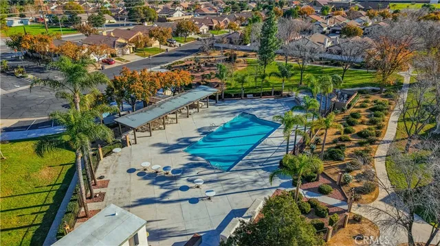 a view of a balcony with a small park