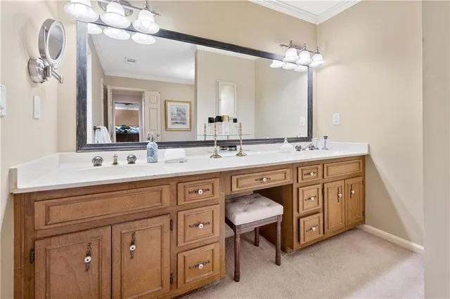 an aerial view of a house with a yard and outdoor space