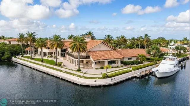 a view of a lake with houses