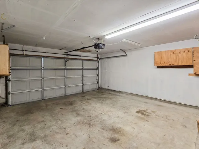 a view of a garage